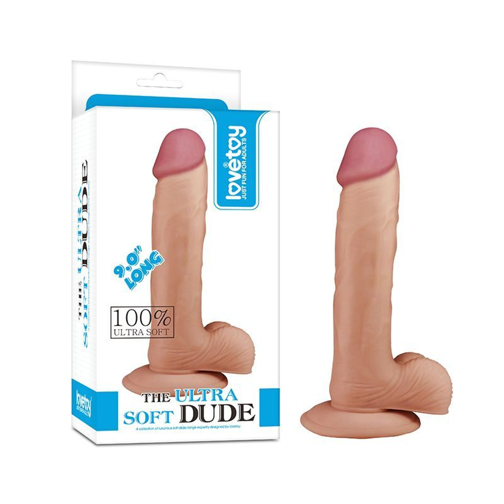 Фаллоимитатор-реалистик The Ultra Soft Dude - 22,8 см.