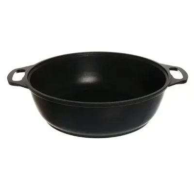 Кастрюля-жаровня 3л литой алюминий со стеклянной крышкой ж34а