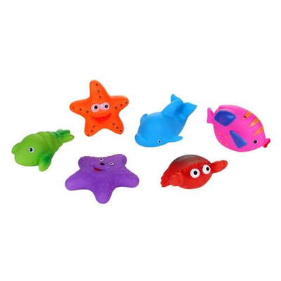 Набор игрушек для купания 6шт, пакет ПВХ OSB9254C