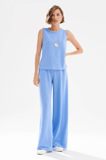 31266 Брюки женские (сине-голубой)