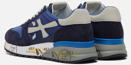Premiata Mick 5692 Синие с белым замшевые