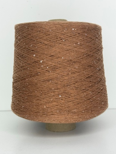 MAGIC; 100% хлопок, прозрачные пайетки 2мм; 580м/100гр; цвет: светло-коричневый, прозрачные пайетки 2мм; S905