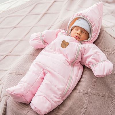 Demi-season puffer jumpsuit 3-18 months - Lotus