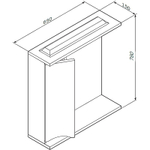 Зеркало со шкафом AM.PM Like 65 L M80MPL0651WG с подсветкой Белый