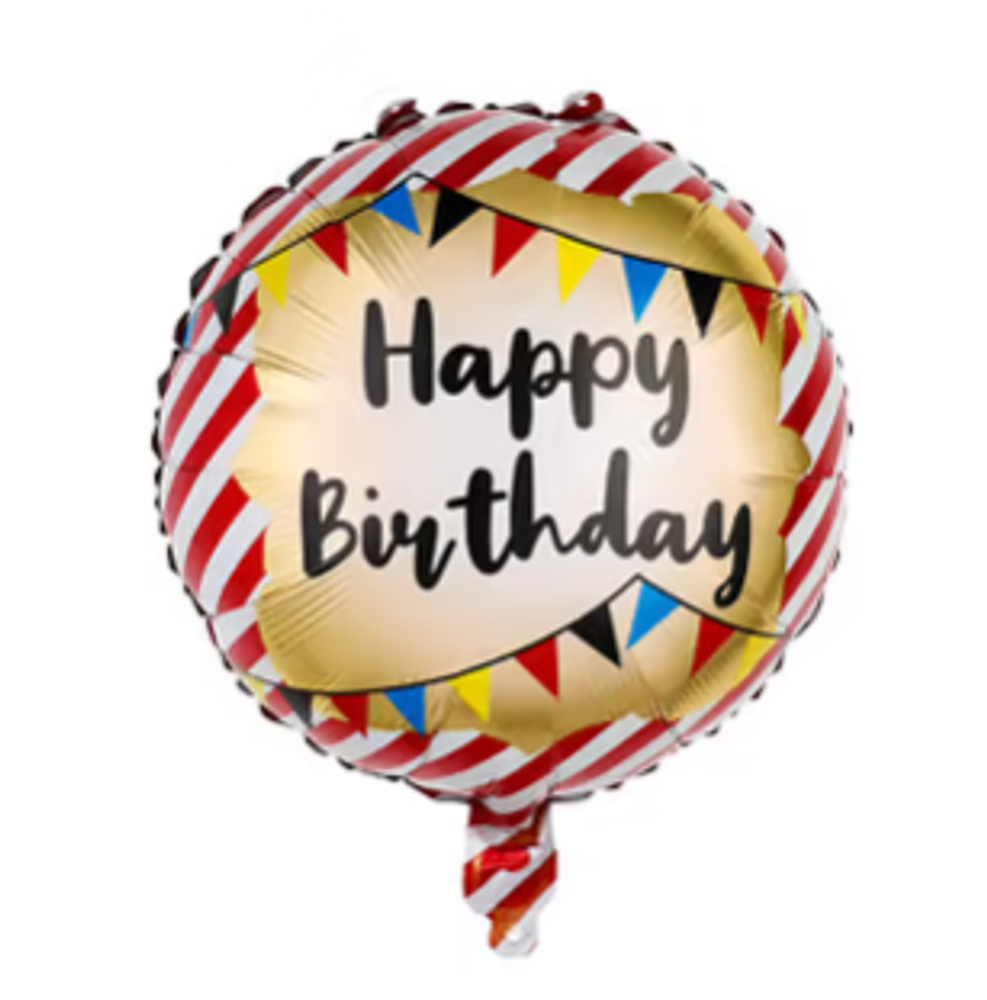 Шар круг Happy Birthday