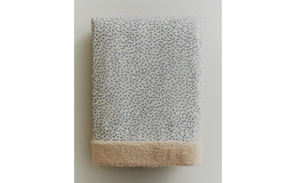Zara Home плед из хлопка, синий, 90x120 см