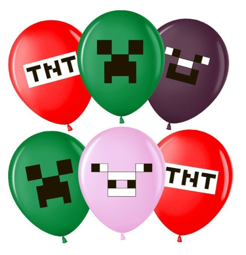 Шар латекс Пиксели ассорти