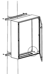 Комплект крепления шкафов CE/RAM box к столбу (ширина шкафа - 500 мм)