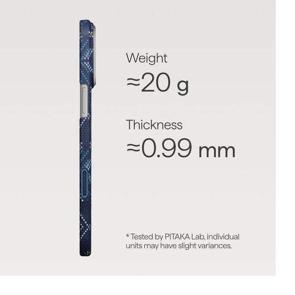 Чехол Pitaka Edge Case для iPhone 17 Pro Max, Синий | Navy