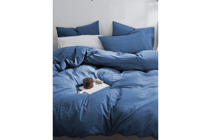 Постельное белье GoodNight Сатин Делюкс дуэт (с нав. 50х70) синий