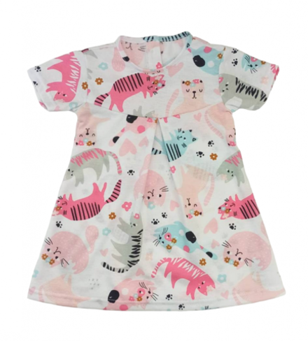 Платье 724/22 кошечки, раноцветные