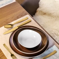 Sambonet - Набор из 6 вилок Cortina PVD Gold / артикул   52722GA5  / GTIN 8014808402395