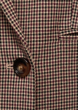 Двубортный блейзер в мелкую гусиную лапку