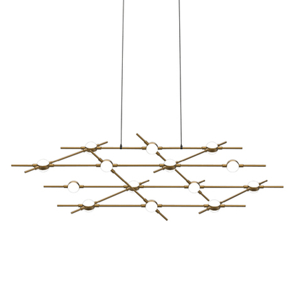 Люстра Molecular 14 black/gold