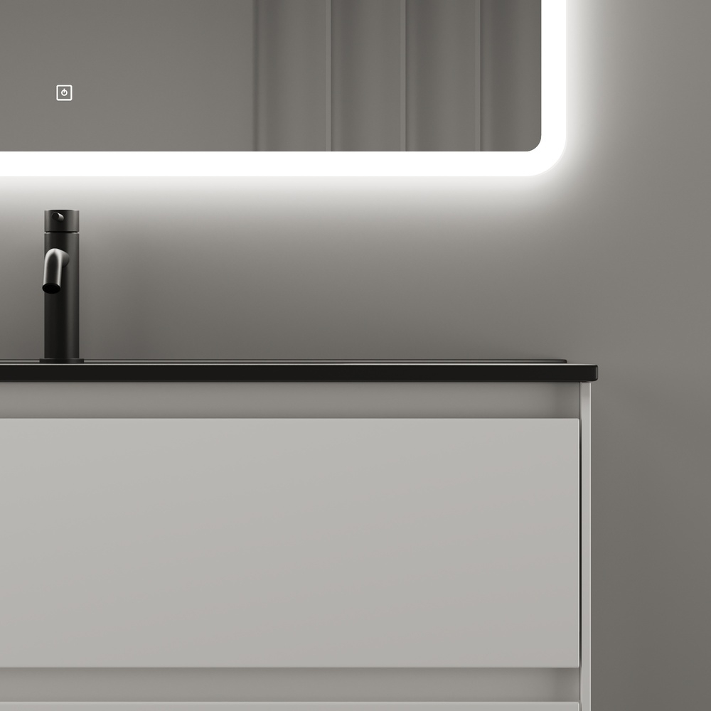 Тумба подвесная под раковину Sancos Cento, белый глянец 990х450х500