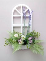 Панно на стену для интерьера "Окно с цветами"