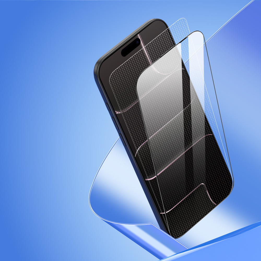 Защитное стекло для iPhone Air, серия Roga Series от Dux Ducis (комплект с ванночкой для автоматического выравнивания и установки)