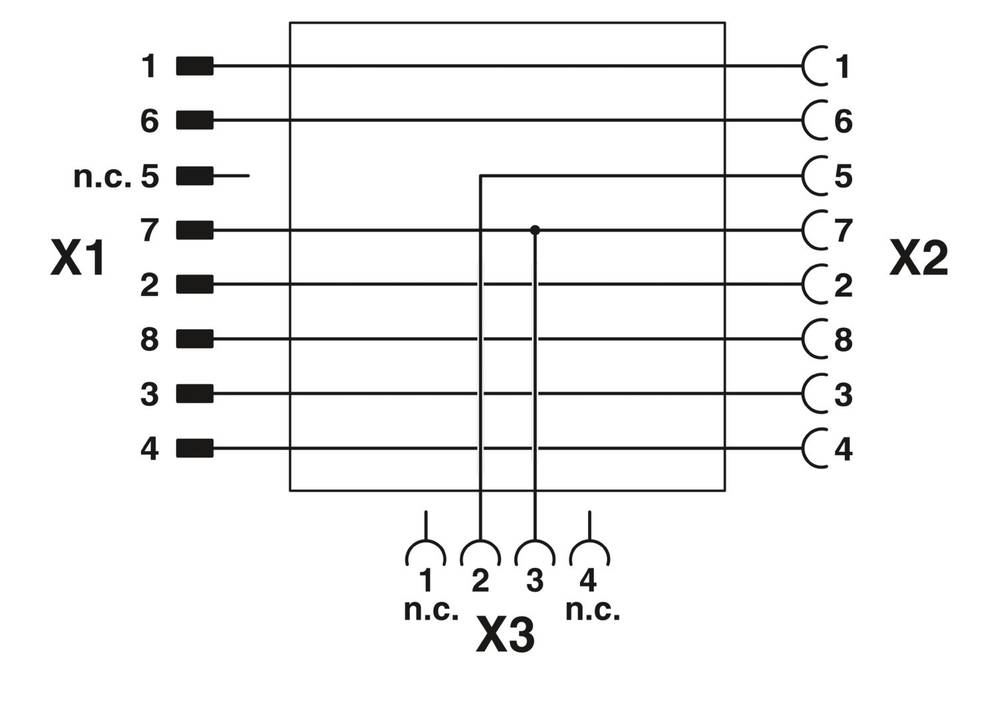 1054341 - SAC-8PY-M/2XF BK 3-PSR - Y-разветвитель