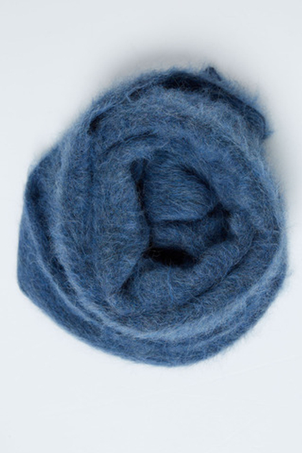 Шарф из альпака синий меланж