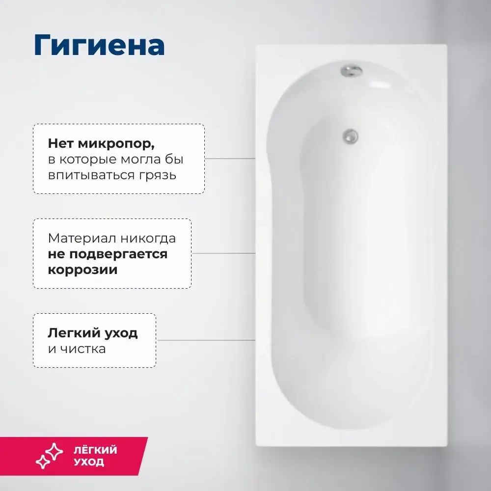 Акриловая ванна Aquanet Light 150x70 (с каркасом)