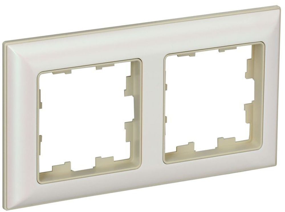 Рамка 2-м BRITE РУ-2-Бр беж./жемчуж. IEK BR-M22-12-1-K10
