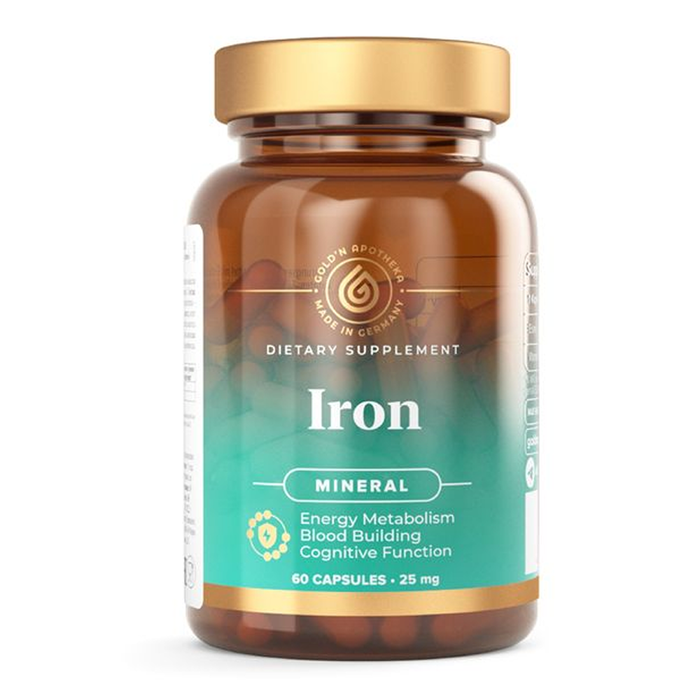 Железо 25 мг, Iron 25 mg, Apotheka, 60 капсул