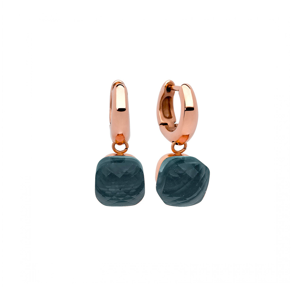 Серьги Qudo Firenze london blue 300026 BL/RG