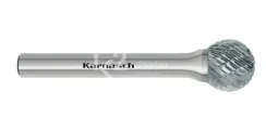Борфреза твердосплавная Karnasch форма D (сфера), 2х1,8х3х38 мм, универсальная насечка HP-3, без покрытия, арт. 11.3031-020
