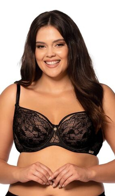 Бюстгальтер Victoria с мягкой чашкой plus size (Размер: 75J) (Цвет: черный)