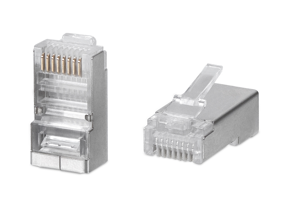 RJ-45 Коннектор компьютерный кат 5е экранированный под витую пару FTP