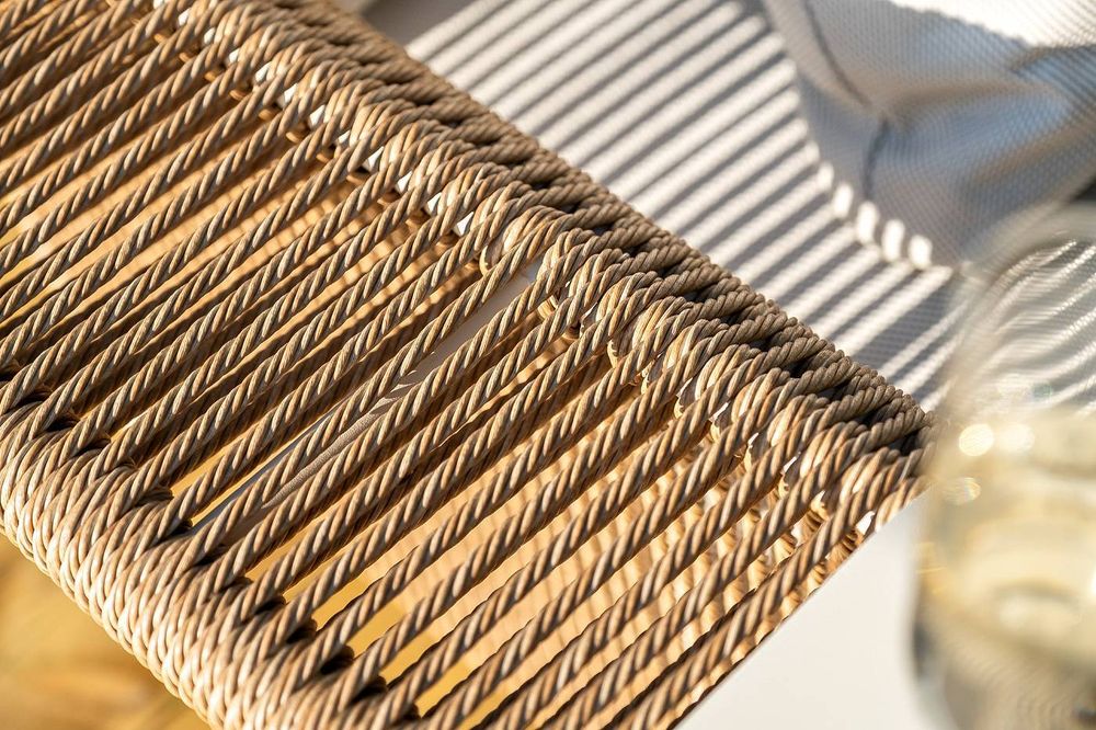 "Мальдивы" трансформирующаяся лаунж-зона из искусственного ротанга, цвет соломенный