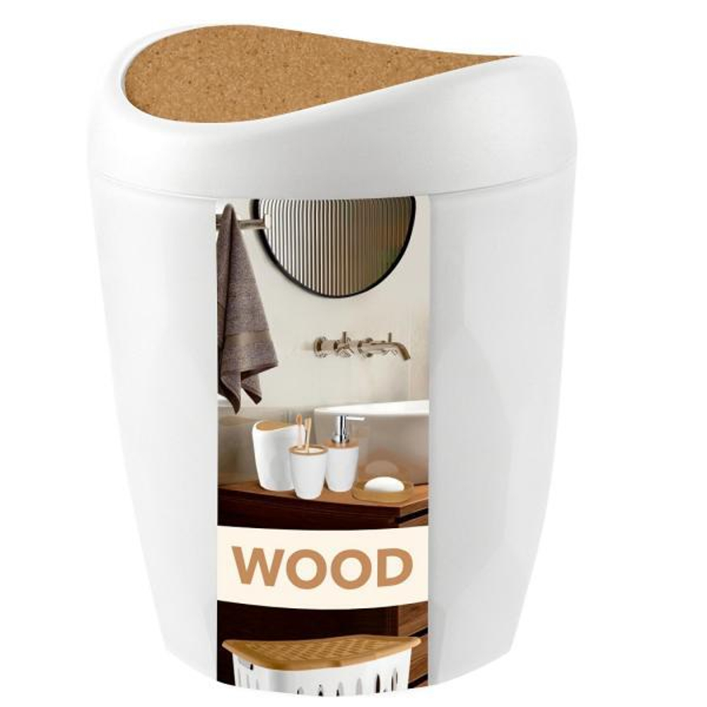 PlastRep Контейнер для мусора Keeplex Wood 1л
