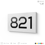 Номер на дверь 821, табличка на дверь для офиса, квартиры, кабинета, аудитории, склада, белая 120х70 мм, Айдентика Технолоджи