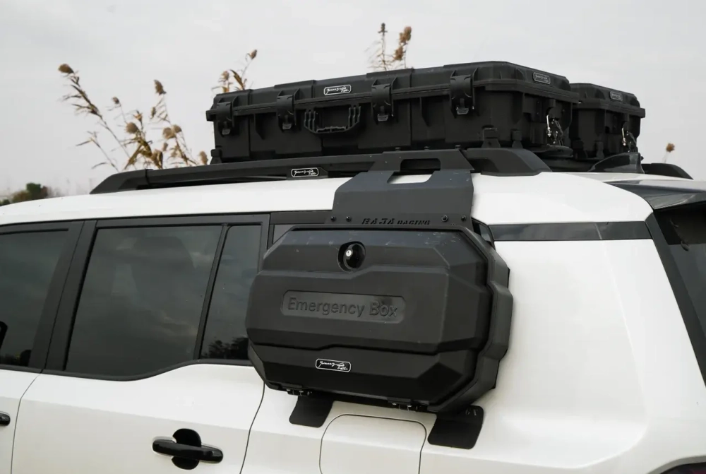 Силовые рейлинги с ящиком и лестницей для Land Cruiser Prado 250 LC250 2024+ платформа багажник экспедиционный обвес