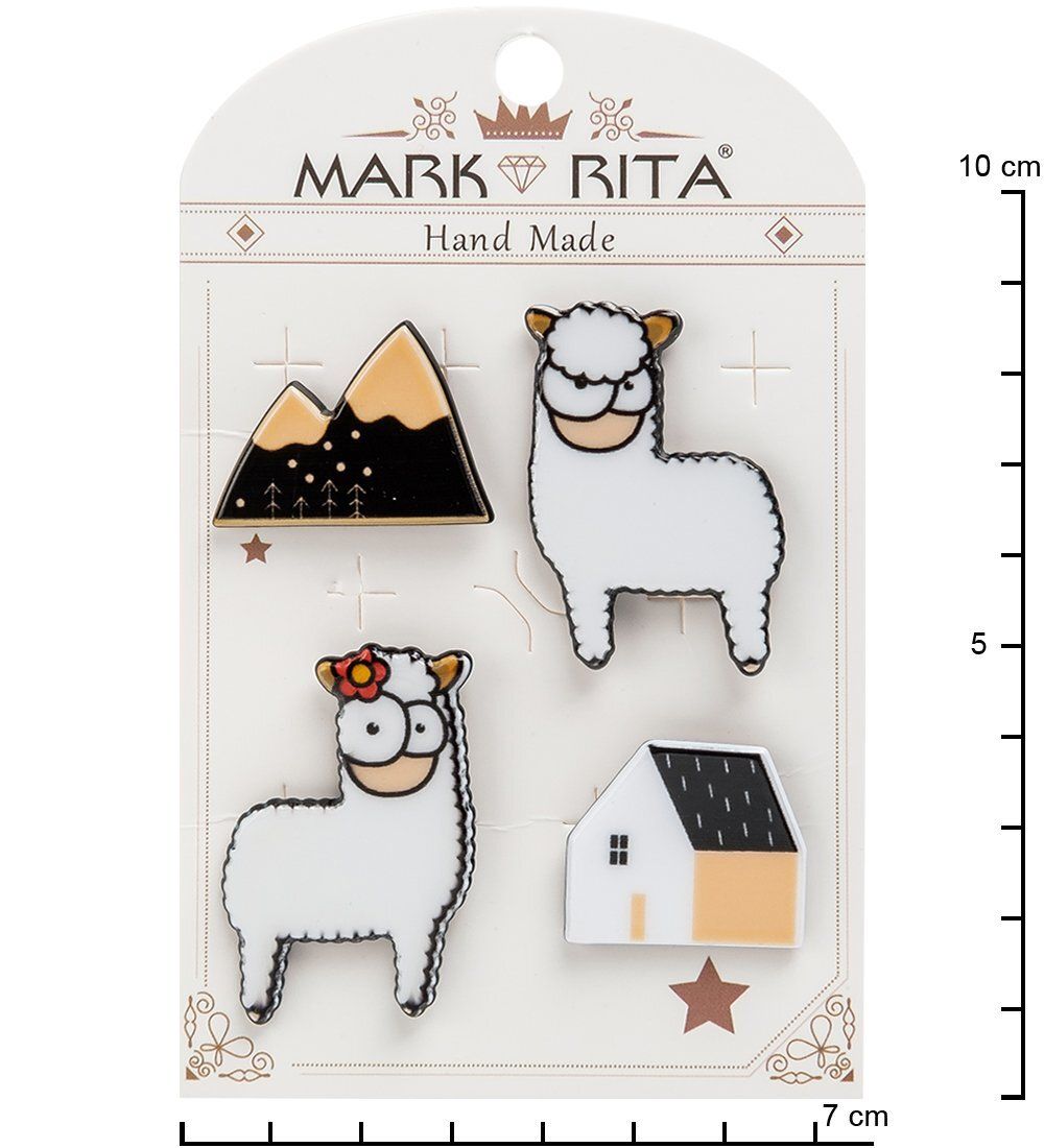 MR-102 Н-р брошей с цанговым зажимом бабочка «Веселая ферма» Mark Rita