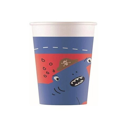 Стаканы бумажные Пират в море, 8 штук