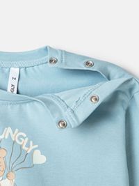 Лонгслив "Аква с мишкой" с принтом 0+