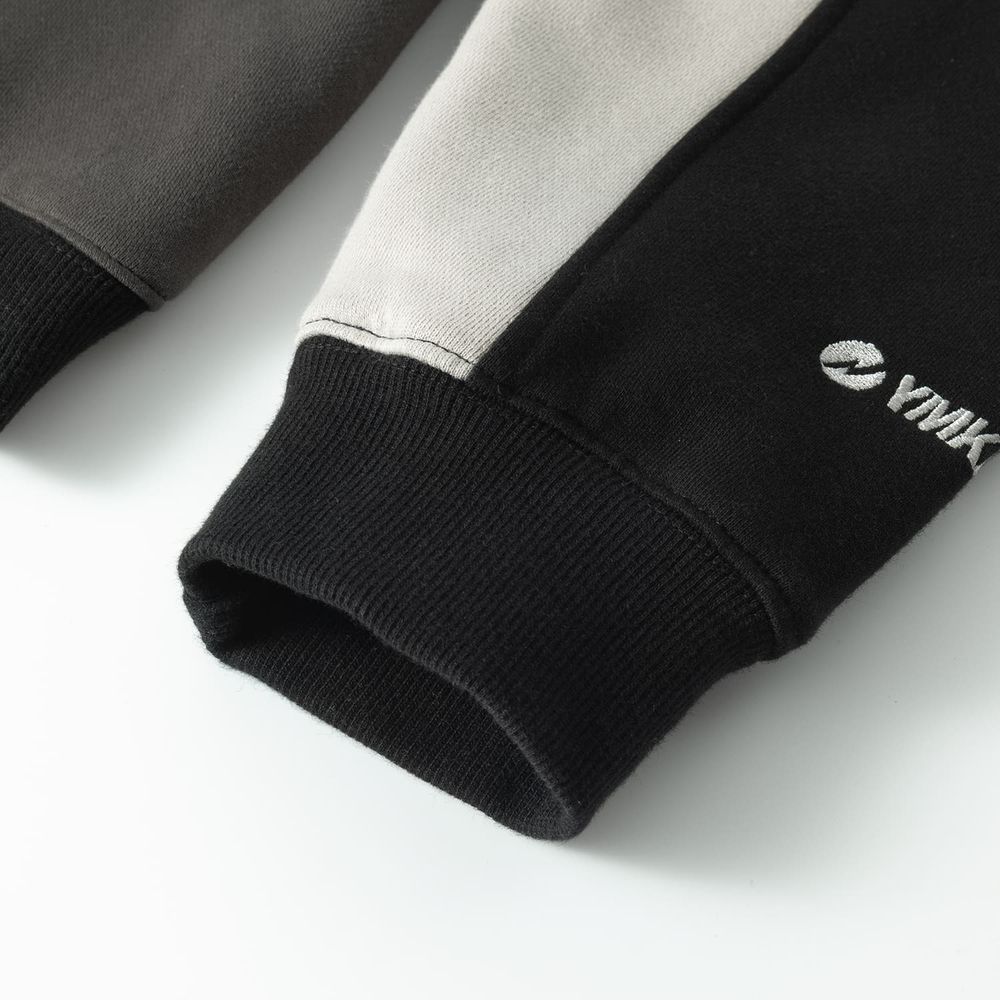 Худи Ymkashix HTF Three Color Block черный / серый