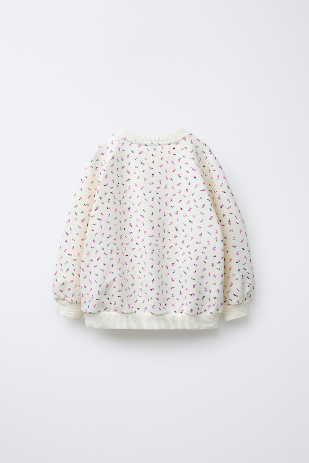 ZARA ТОЛСТОВКА С ПРИНТОМ, ЭКРЮ