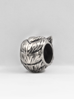 Шарм-бусина Лиса из серебра