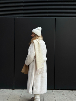 Шуба Lux макси белый