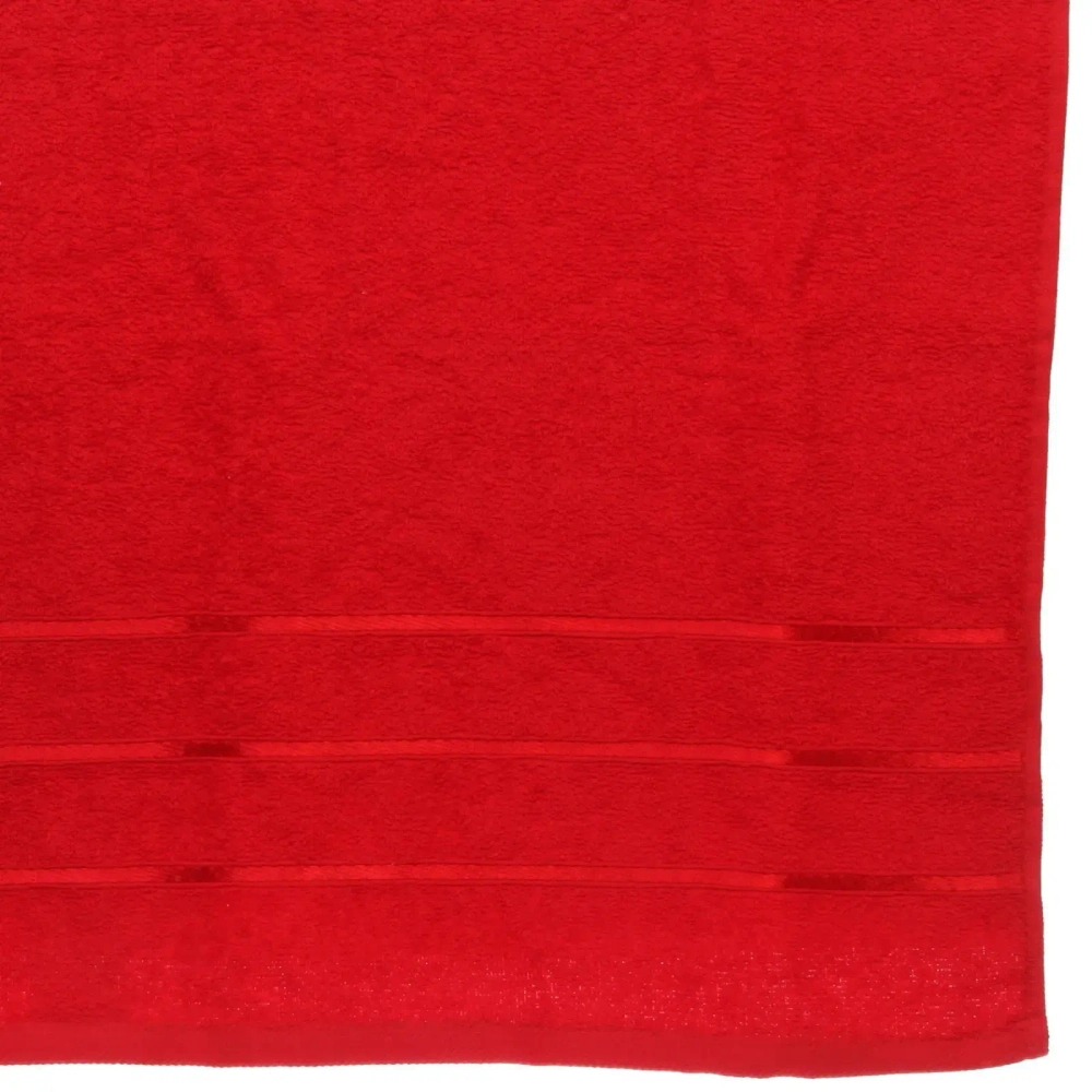 Полотенце махровое 50*90см «LUNA» цвет красный 02050 плотность 360гр/м2