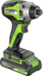 Гайковерт аккумуляторный GREENWORKS GD24ID3 ударный, 24V, АКБ 2Ач и ЗУ 3802807CUA