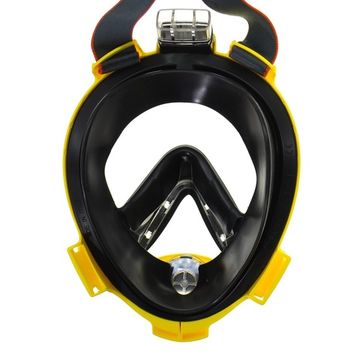 Маска полнолицевая Oceanreef ARIA QR+ для сноркелинга, с держателем камеры черный/желтый