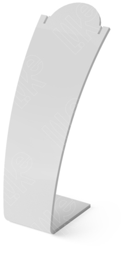 Бюст для колье/изогнутый/2 прорези/Н-180 мм./ПЭТ карман