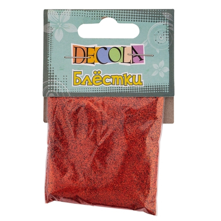 Decola Блестки декоративные,  размер 0,3 мм, 20 г,  красный