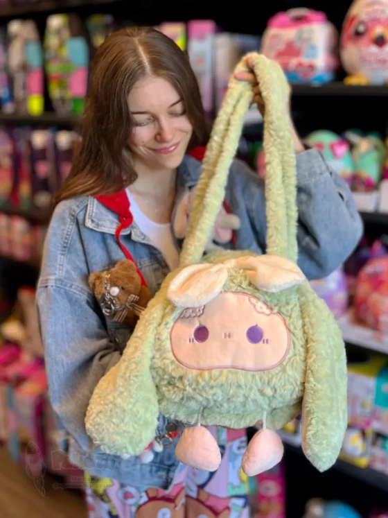 Сумка плюшевая пушистая через плечо сумочка игрушка