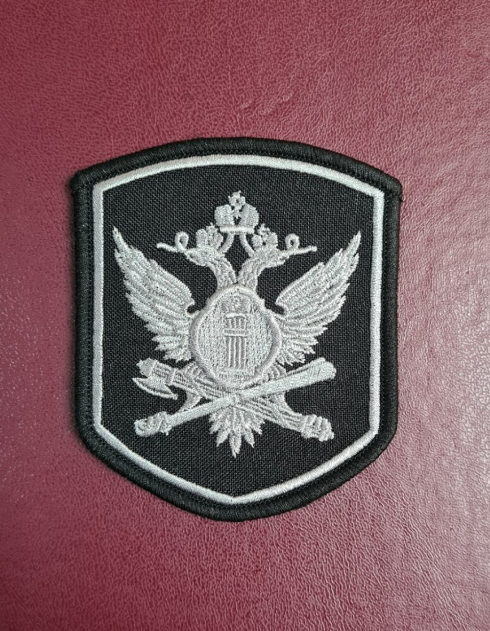 Шеврон вышитый ФССП Орел черный фон