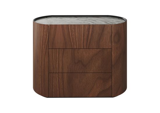 Комод Lagom 3 ящика ширина 100 см (орех, камень OV2)