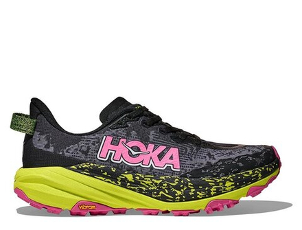 Кроссовки для бега женские Hoka Speedgoat 6 Черно-Лайм